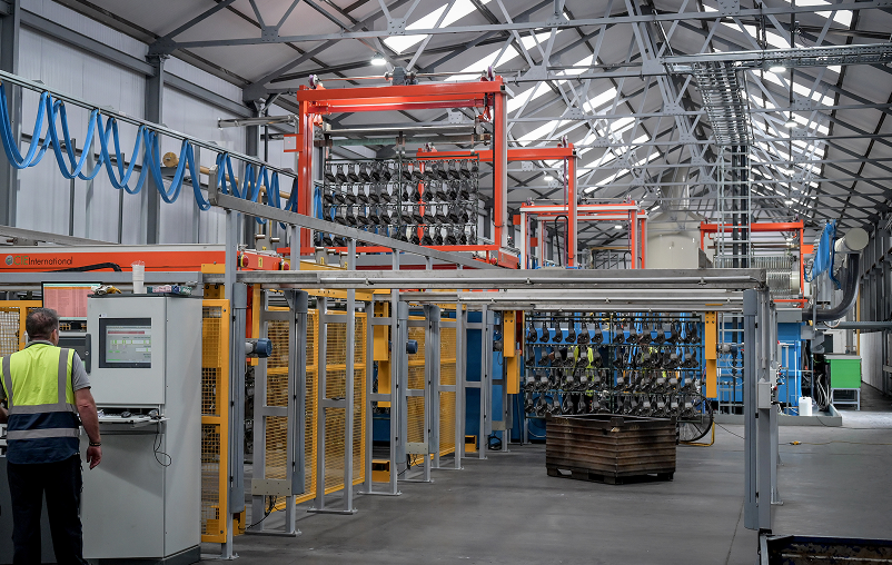 inside a factory with machinery