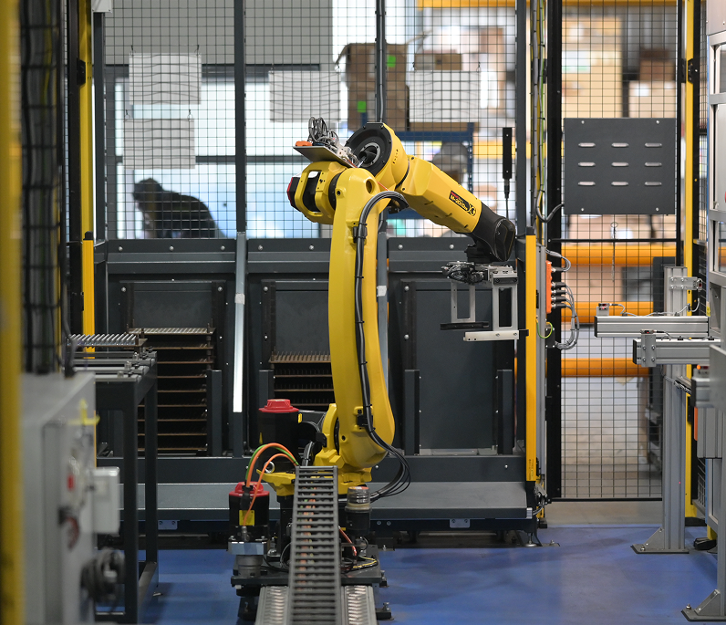 robotic machine in a factory